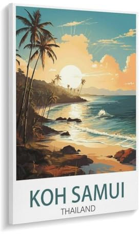 KOH Samui, Thailand, Sonnenuntergang，Puzzles 1000 Teile für Erwachsene, Klassische Puzzle Kinder Puzzle Herausfordernde Und Schwierige Rätsel für Erwachsene Und Jugendliche（75x50cm）-W69