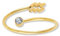 GD GOOD.designs Sternzeichen Ring Wassermann Gold mit Zirkoniastein für Damen - 18K vergoldeter Damenring aus 316L Edelstahl | Ring verstellbar (Ringgröße 52-60) und wasserfest - inkl. Geschenkbox
