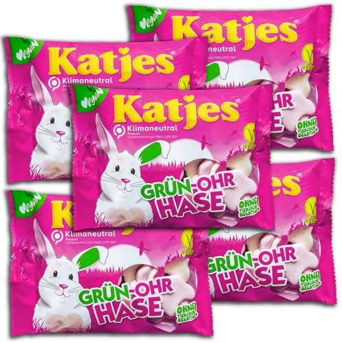 5 er Pack Katjes Grün-Ohr Hase 5 x 175g