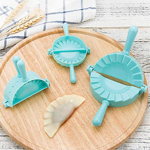 Set mit 3 Teigformen, Ravioli Pastetenform aus Kunststoff, für Ravioli, Kekse, Dumpling, Pasta, Pierogi, Gyoza, Grün