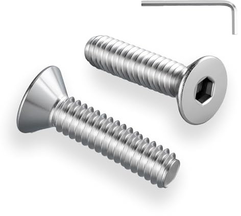 Zuyya 20 Stück M8 x 30 mm Senkkopfschrauben Edelstahl Schrauben