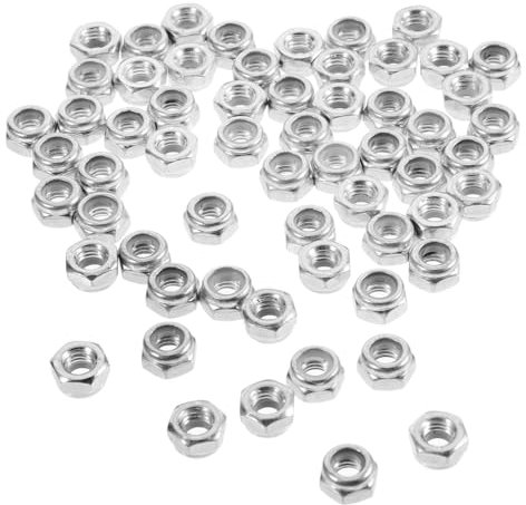 BAZEITFLOW 100 Stück Selbstsichernde Muttern Hochfeste Rutschfeste Verbindungselemente für Sicheren Halt und Effektiven Schutz gegen Lockerung