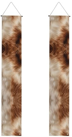 Veranda-Banner mit Kuhfell-Druck, Outdoor-Banner, Thanksgiving-Dekorationen, für alle Feiern