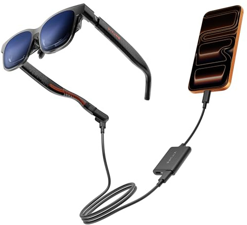 VITURE Luma XR Glasses & USB-C XR Adapter Pro Bundle, for iPhone 17/16/15, Enabling Multi-Screen, Spatial & VR Video, 1-Click Immersive 3D, Enhanced 3DoF, Play/Work While Charging