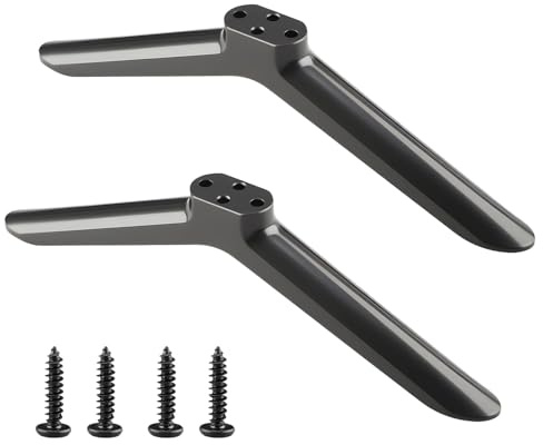 Universeller TV Standfüße TV Standfuss für 32-50 Zoll Fernseher Schwarze TV Ständerbeine Standfuß Fernseher TV Ständer mit Anti Rutsch Pads und Schrauben TV Stand Base Halterung für Samsung LG TCL