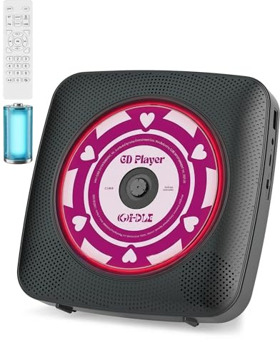 CD Player Tragbar: KOVCDVI Radio mit CD Player Bluetooth Schwarz