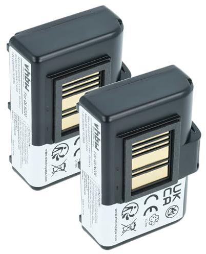 vhbw 2X Akku kompatibel mit Zebra ZQ510, ZQ511 RFID, ZQ500, ZQ511 Drucker Kopierer Scanner Etiketten-Drucker (2200 mAh, 7,4 V, Li-Ion)