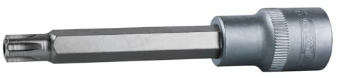 KS Tools 1/2' Bit-Stecknuss RIBE mit Stirnlochbohrung, lang, M5, auf Hänger