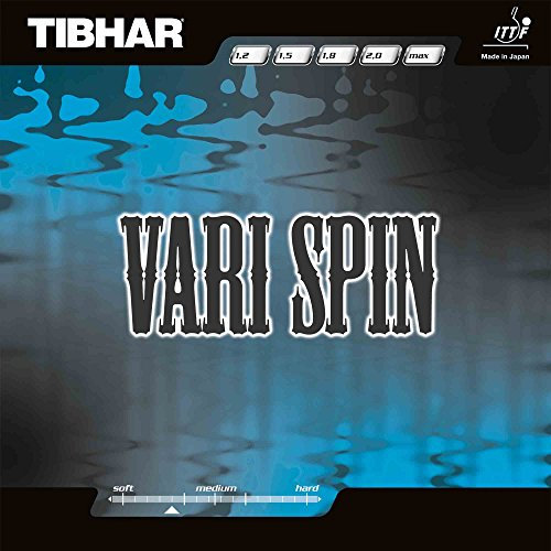 Tibhar Belag Vari Spin Farbe 1,8 mm, schwarz, Größe 1,8 mm, schwarz