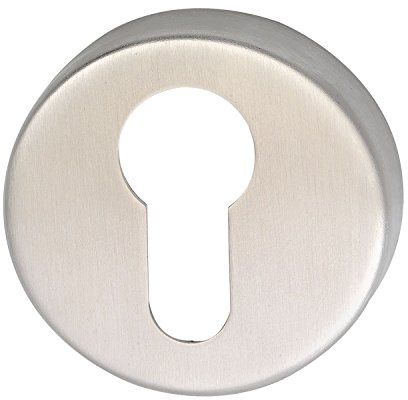 Zylinderrosette PZ, GEOS mit Anschraubträger T, ø 50, H:8mm, Edelstahl, 1 Stück | Zubehör Türbeschläge