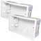 2x 47mm Deep Plasterboard Back Box – Double Dry Lining Flush/Recess Mounted Pattress For Stud/Plaster Board Walls, Face Plates & Twin / 2 Gang Socket Outlets