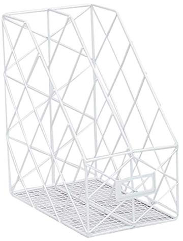 FutureShapers 2-Fach Metall Stehsammler Briefablage Dokumentenablage Desktop Zeitschriftensammler Büro Organizer (Weiß)