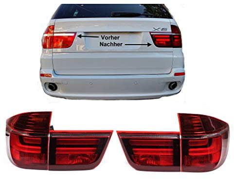 X-Parts Rückleuchten Lightbar LED Heckleuchten für E70 X5 rot weiss Facelift 1029078