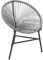 vidaXL Gartenstuhl Poly Rattan Grau Gartensessel Stuhl Sessel Outdoorstuhl