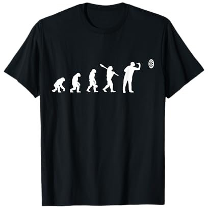 Darts Evolution Dartscheibe cooles Dartspieler Geschenk T-Shirt