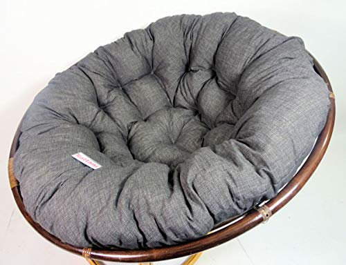 Rattani - Polster, Kissen, Auflage, Ersatzpolster für Rattan Papasansessel, Stoff Nuevo Loneta, D 130 cm, Made in EU