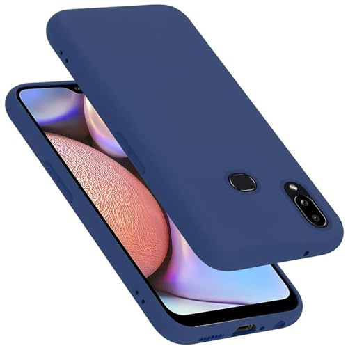 cadorabo Coque Compatible avec Samsung Galaxy A10s / M01s, Étui Housse en Silicone- Coque pour Galaxy A10s / M01s- Protection Antichoc, Anti-Empreintes- TPU Housse de Protection - Mat Liquid Blue