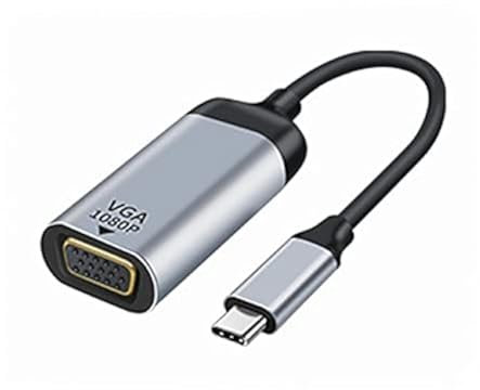 NFHK USB-C Type C to VGA Cable Monitor Adapter 1080p 60hz for Tablet & Phone & Laptop