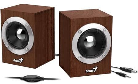 Genius - Altoparlanti 2.0 SP-HF280 Design Legno 6W RMS Alimentazione USB