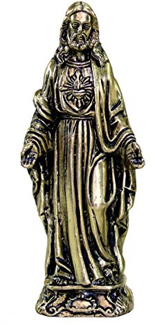eSplanade Statue aus Messing, Heiliger Jesus Christus, spirituelle Idole, 14,6 cm | religiöse Statuen | Heilige Statue der Christen
