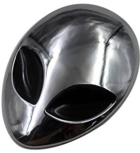 zalati Alien Metallaufkleber Logo 3D Chrom Stereo Karosserie Emblem Schwanz Aufkleber Kreativ Lustig Modifizierte Metall Auto Aufkleber für Auto Motorrad