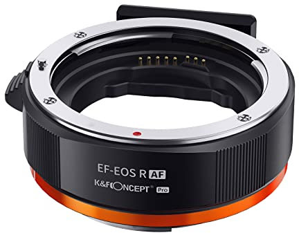 K&F Concept EF- EOS R Autofokus-Objektivadapter, Autofokus-Objektivadapter Autofokus-Objektivadapter für Canon EOS EF/EF-S Objektiv an Canon EOS R EOSC70 EOSR5 EOSR6 EOS R EOS RP Kam