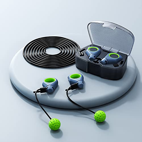 Hsthe Sea Corda per saltare senza fili con punta delle dita verde,Corde per saltare la punta delle dita con palla di peso e corda,Corda per saltare senza fili con manico in filo di acciaio