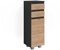Vicco Midischrank J-Shape, Badmöbel, Anthrazit/Eiche, 30 x 95 cm