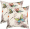 Schmetterling Wurf Kissenbezüge 40x40 Satz von 2 Aquarell Blume Kissenbezüge for Frauen Mädchen Teens Bunte Schmetterling Floral Kissenbezüge Vintage Grunge Floral Dekor Quadratische Kissenbezüge
