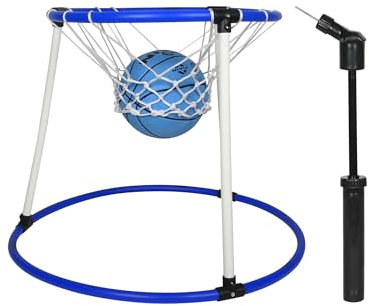 Fitfix Filet de but de basket-ball flottant pour enfants et adultes - Bleu et blanc - Taille S