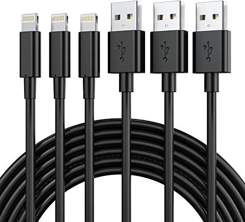 GlobaLink iPhone Ladekabel 1M, MFi Zertifiziert 3Stück iPhone Kabel,USB auf Lightning Kabel kompatibel mit iPhone 14 13 12 11 Mini Pro Max SE 2020 X XR XS Max 8Plus 7Plus 6 6s 5 SE iPad Air-Schwarz