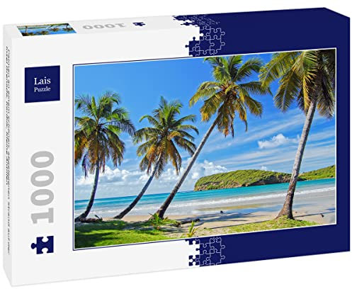 Lais Puzzle Palmen an einem schönen, abgelegenen Strand auf der Insel Grenada, Karibik, Kleine Antillen 1000 Teile