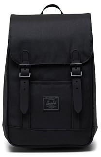 Herschel Retreat Backpack Zaino, Nero Tono su Tono (Edizione Limitata), Mini-10L Unisex-Adulto