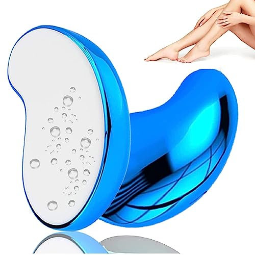 Crystal Haarentferner, Nano Epilierer für Damen, tragbarer Kristallhaarentferner, Painless Peeling & Epilierer für Damen Herren, Wiederverwendbares Schmerzloses Peeling Haarentfernungswerkzeug (Blau)