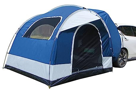 RUYICZB Auto-Markise, Sonnenschutz, SUV-Heckzelt, tragbar, wasserdicht, Dachzelt für SUV, Minivan, Schrägheck, Camping, Outdoor, Reisen, 3–4 Personen
