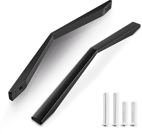 Niviy Pack of 10 Black Kitchen Cupboard Handles, 160mm Hole Centers Furniture Cabinet Door Handles, Black Cabinet Knobs Wardrobe Drawer Pulls (Screws Included)