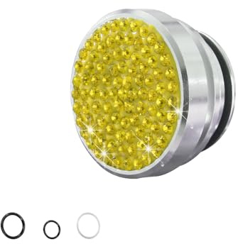 Augeny Bling Auto Zigarettenanzünder Stecker Abdeckung, Kristall Automotive Zigarettenanzünder Stecker Knopf Abdeckung, Universal Staubdicht Feuerzeug Abdeckung, Fahrzeug Innendekor Zubehör für die