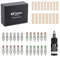 EZ Tattoo Cartridge Nadeln Set - 100 Stück #10 Gemischt (3RL 5RL 7RL 9RL 7M1 9M1 7RM 9RM) & #12 (7RS 9RS) mit 30ml Schwarzer Tattootinte und 60 Stück Tintenbecher