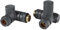 Milano Anthracite Manual Dual Fuel Corner Heated Towel Rail Radiator Valves