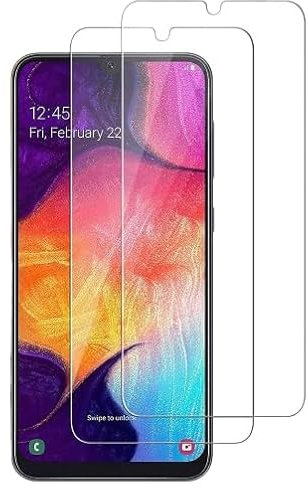 [2 Stück] Panzer Schutz Glas kompatibel mit Samsung Galaxy A50 Displayschutzfolie,Schutzfolie 100% Fingerabdrucksensor Nano-Glas 9H