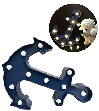 Yardenfun 11 LED Nachtlicht Ankerförmige LED Lampe Batteriebetrieben Für Festliche Dekoration Zu Weihnachten Hochzeiten Und Partys