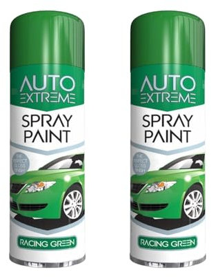 SDMAX All Purpose Green Gloss Spray Paint, Gloss Finish, Suitable for Wood, Metal, Plastic, Glass Surface, Easy and Quick Spraying, for Interior and Exterior Usage, 250ML (2 Pcs)