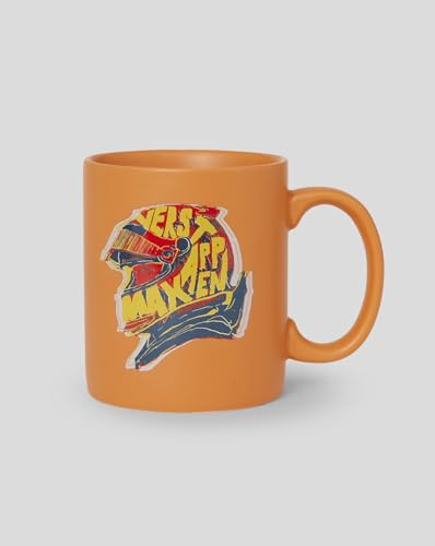 Red Bull Max Verstappen Tasse, Oracle Racing, orangefarbenes Steingut, mit Max Verstappen Pop-Art-Design und dem Oracle Racing-Logo auf der anderen, 310 ml, offizieller Merchandise-Artikel