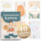 Kwii&Kwii - 40 Achtsamkeitskarten - Affirmationskarten für Erwachsene - positive Affirmationen - Motivationskarten - Geschenk für Frauen - Dankbarkeit - Motivation - Mindfulness - Achtsamkeit Geschenk