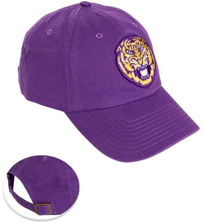 Desert Cactus LSU Louisiana State University Baseballmütze Tigers Geaux Krempe bestickte Hüte Kappe Verstellbarer Stoffriemen Erwachsene (Stil C1) Lila, Violett, Einheitsgr��e