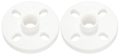 YOKIVE 2 Pcs PVC Pipe Fitting, Flange Socket Coupling Connector Pipe Connection, Great for Bathroom, Kitchen, Sink (White, 25-mm/1)