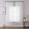 Joydeco 2er Set H160 x B140 cm Weiß Voile Kurz Gardinen Vorhänge mit Kräuselband Transparent Polyester Vorhang Modern Wohnzimmer Schlafzimmer