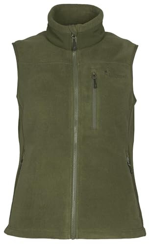 Pinewood Damen ärmellose Weste, grüne Fleeceweste aus 100% übergebliebenen Stoffen, ärmelloses Fleece Outdoor ideal für die Jagd und zum Wandern