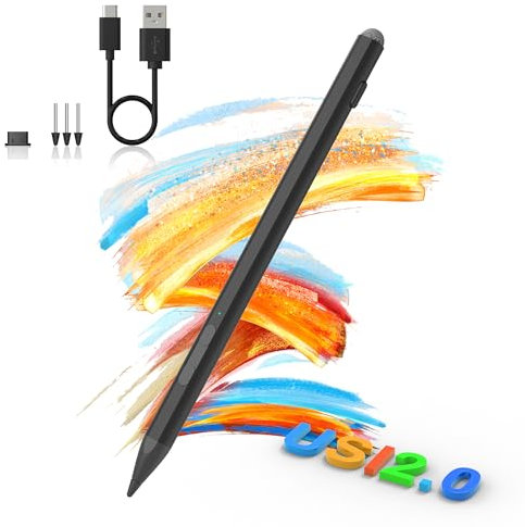 USI 2.0 Stylus Pen für Chromebook, 4096 Druckempfindlichkeit Chromebook Stift für Amazon Fire Max 11, Lenovo Chromebook Duet, Acer Chromebook Spin314, HP, Google Pixel Tablet Stylus
