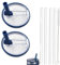 2 Pack 40 oz Tumbler Flip Straw Lid Replacement fit for Stanley Quencher, Spill Proof Splash Resistant Tumbler Lids, Reusable Tumbler Cover (Dark Blue, 40oz)